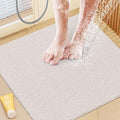 Shower Mat Bathtub Mat Non-Slip,24x24 inch, Soft Tub Mat with Drain,PVC Loofah Bath Mat (Phthalate Free) for Tub and Bathroom,Quick Drying,White - color: White, size: 24" x 24" (Rectangular)