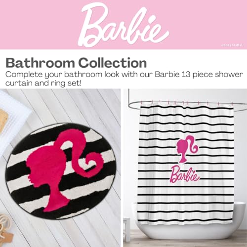 Collectibles Barbie 100% Cotton Non Slip Plush Bathroom Mat Rug (Officially Licensed Product) by Franco - color: Barbie