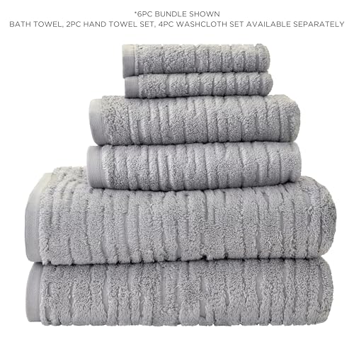SKL Home CloudSoft Cotton Luxury Bath Towel for Bath & Gift, Gray - color: Gray, style: Bath Towel