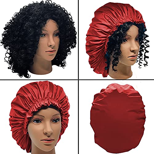 ELEBOX Premium Collection Super Jumbo Shower Cap Red - color: Red