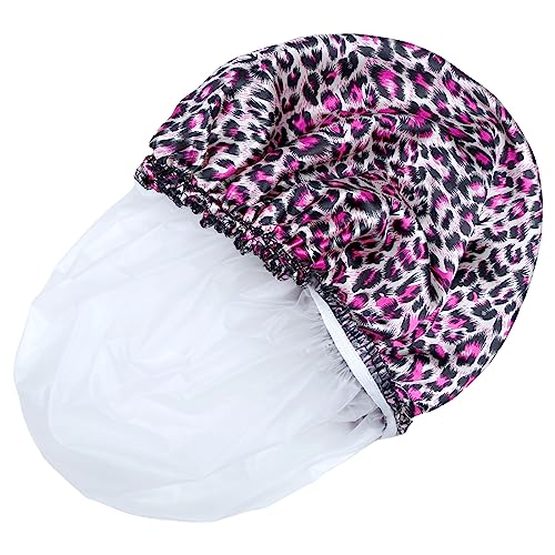 4 PCS Shower Caps for Women, Elastic and Reusable Bath Caps, Double Waterproof Layers Shower Cap, Bathing Shower Caps, Environmental Protection Hair Bath Hat - Printed Color - color: Printed Color 4 PCS/Set