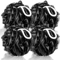MTDLYICE Loofah Sponge XXL-100g 4 Pack, Bath Sponge Soft Mesh Shower Puff Loofah for Men, Exfoliating Body Scrubber for Women, Shower Accessories (Black) - style: 100g Black