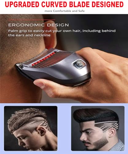 Shortcut Hair Clippers Self-Haircut Kit for Men, Shortcut Self Grooming Haircut Kit with 9 Limited Combs, USB Rechargeable Cordless Electric Hair Trimmer Professional Hair Cutting Machine