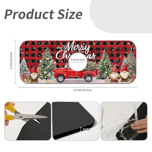 Faucet Fast Absorbent Pad - Christmas Truck Gnome Christmas Tree , Suitable For Kitchen, Bathroom, Island And Other Scenes - color: Christmas Truck gnome Christmas Tree