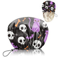 Luxury Shower Cap Satin Lined Reusable Waterproof Double Layer Elastic Adjustable Hair Bath Cap Cute Aesthetic Women Girls-Cat - color: F11-Cat