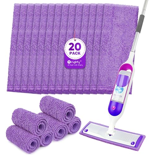 Orighty Reusable Mop Pads for Swiffer PowerMop, 20 Pack Power Mop Pads Refills for 13 ''-15 '' Spray Mop, Microfiber Mop Pads Refills for Multi-Surface Floor, Machine Washable - size: 20 Pack