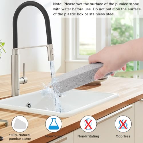 Herda 6 Pack Pumice Stone Toilet Bowl Cleaner, Powerfully Pumice Stick for Toilet Cleaning Hard Water Rings, Calcium Buildup, for Cleaning Stove, Tubs, Grills, Swimming Pools, Sinks（Without gloves） - size: 6 Count (Pack of 1)