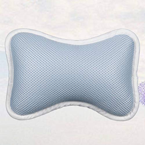 SUPVOX Bathtub Pillow with Non-Slip Suction Cups for Neck and Shoulder Support Fits Standard Oval and Straight Bathtubs Spa and Home Bath Cushion 11.41X7.08X2.95 Inches