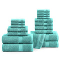 LANE LINEN 100% Cotton Bath Towels - 18 Pieces - Softer, Durable & Highly Absorbent - 4 Bath, 8 Wash Cloth, 6 Hand Towels - Perfect Family Set, Premium Quality, Oeko-TEX Certified - Teal - color: 11: Teal, size: 18 Piece Towel Set