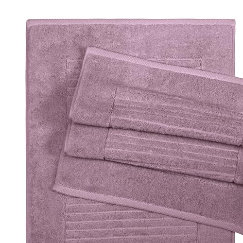 Classic Turkish Towels CTT - 2 Piece Bathroom Rugs Set, 100% Cotton Bath Mats, Comfy & Highly Absorbent Bathroom Floor Mats, Machine Washable | 20"x32" (Color) - color: Mauve