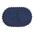 DII Crochet Collection Reversible Bath Mat, Small Oval, 17x24, French Blue - color: French Blue, size: 1'5" x 2' (Oval)