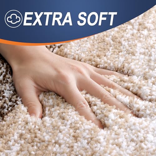 OLANLY Small Bathroom Rugs Mat 24x16, Extra Soft Absorbent Microfiber Bath Rugs, Rubber Backing, Quick Dry, Washable Bath Mats for Bathroom Floor, Tub and Shower, Home Decor Accessories, Light Brown - color: Light Brown, size: 24" X 16"