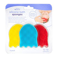 Ubbi Baby Cradle Cap Brush Silicone Brush Set, 3 Pack Soft Newborn & Infant Scalp Brushes for Gentle Bath Cleaning, BPA Free, Exfoliating Baby Bath Accessories - color: Yellow, Blue, Red