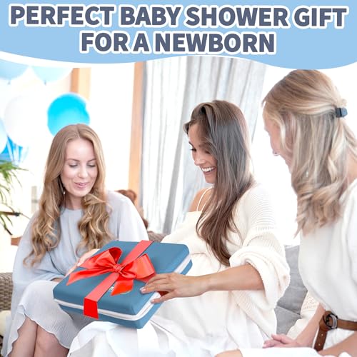 URMYWO Bath Kneeler and Elbow Rest Pad Set - 1.5" Thick Baby Bath Kneeler Pads with Toys Organizer, Anti-Slip Cozy Knee & Arm Support Bathtub Mat, Quick Dry Kneeling Pad for Baby Bath Time - color: Bluea