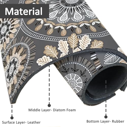 24" X 5.5" Kitchen Sink Splash Guard Faucet Mat Mandala Super Absorbent Fast Drying Faucet Guard & Draining Mat Sink Splash Guard Behind Faucet for Kitchen, Bathroom - size: 24" x 24"