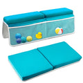 Baby Bath Kneeler and Elbow Rest Pad Set, Bathtub Kneeling Pad, Baby Accessories for Bath, Relieve Your Knees and Elbows - color: Deepblue