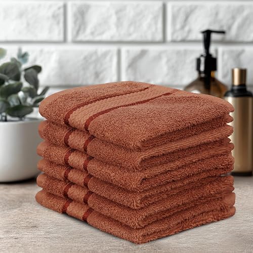 COTTON CRAFT Ultra Soft Washcloths - 12 Pack Luxury Washcloths - 100% Cotton Plush Absorbent 580 GSM Face Towels - Machine Washable Quick Dry Durable Wash Cloth Set - Bathroom Spa Gym Skincare - Mocha - color: Mocha, size: 12 Pack Wash Cloths