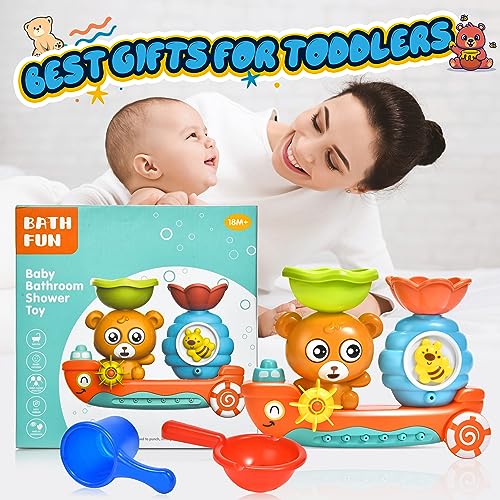 Baby Bath Toys for Kids Ages 1-3 Toddler Bath Toy Bear Bathtub Toys for Babies 12 Months Boys Girls Infant Water Tub Toys 1 2 3 Year Olds Preschool Learning Gift - style: Bear Bath Toys