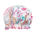 allydrew Reusable Women's Waterproof Shower Caps for Long Hair, Hello Laughter - color: Hello Laughter