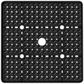 Large Square Shower Mat 27 x 27 Inch Black, Non Slip Shower Bathtub Mats for Inside Shower With Big Suction Cups Drain Holes, Anti Slip Bathroom Floor Shower Stall Mats, Easy Clean, BPA-Free - color: Black