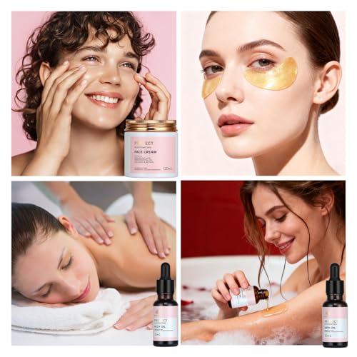 Gifts for Women, Birthday Gift for Women, 30pcs Rose Facial Skin Care Gifts Set, Thinking of You Gift, Spa Gifts Basket Set, Get Well Soon Gifts, Birthday, Christmas, Anniversary, Mothers Day, Wife