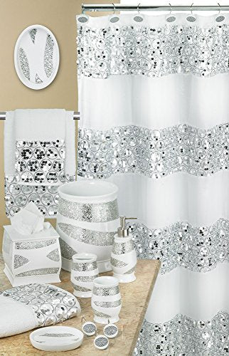 Zahari Home Sinatra Bath Tumbler Toothbrush and Toothpaste Holder Makeup Brushes Organizer, White - color: White, size: 4.25" x 3" x 3" Tumbler