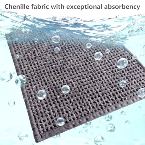 Bathroom Rugs Non Slip Washable, Super Absorbent Thin Bath Mat for Small Quick Dry Low Pile Bathroom Rug, (Light Gray, 32″x20″) - color: Light Gray, size: 1'8" x 2'8" (32″x20″)