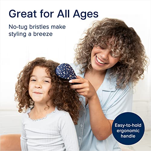 Crave Naturals Glide Thru Hair Brush - Detangler Brush for Curly, Straight, Wet or Dry Hair - Gentle Detangling Brushes for Adults, Kids, Toddlers - Hair Accessories for Women, 7.5"x3" - Terazzo - color: Terrazzo, size: 1 Pack (Regular)