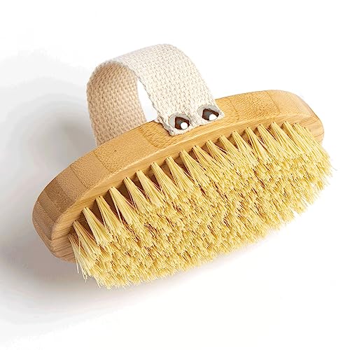 Firm Dry Brush & Shower Brush for Body - Handheld Back Scrubber Body Brush Exfoliator & Dead Skin Remover for Body Firm & Tighten Skin Improve Circulation for Men & Women by M3 - size: Firm Dry Brush