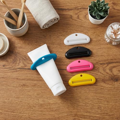 5 Pcs Toothpaste Roller,Toothpastes Clip Toothpaste Tube Squeezer Plastic Tube Squeezers Tool Roller Tooth Paste Dispenser for Bathroom (5 Colors)