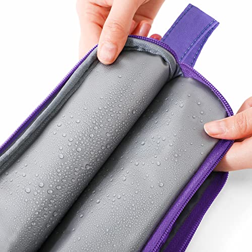 Kids Toiletry Bag for Girls, Travel Toiletry Bag for Teen Girls Cosmetic Bag Makeup Bag Waterproof Hanging Wash Bag Toiletries, Tie Dye Purple - color: Tie Dye Purple