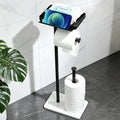 Toilet Paper Stand - Extra Heavy Duty Marble Base Toilet Paper Holder Stand, - color: Marble White
