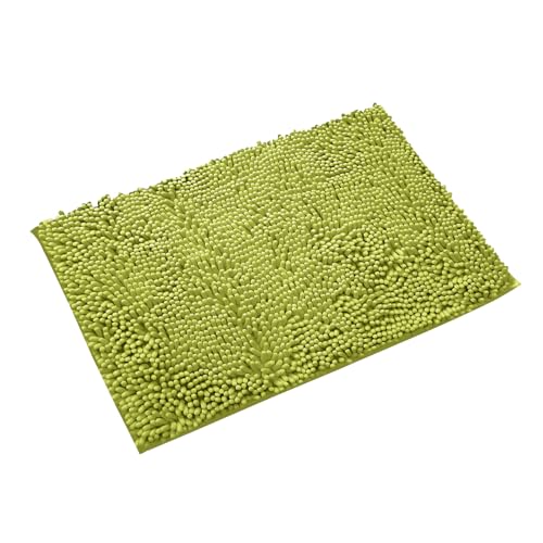 Non-Slip Bath Rug,Extra Soft Microfiber Bedroom Shag Carpet with Anti-Slip Backing,Water/Dust Absorbent Fast Dry Shower Mat,Sound Insulated Stairs Pad,Machine Washable (Lime Green,17 x 27 Inches) - color: Lime Green, size: 17"x27"