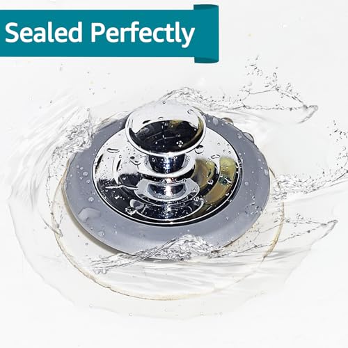 Bathtub Drain Stopper, Sink Stopper, Tub Stopper, Bathtub Drain Plug, Universal Bathroom Bath Tub Drain Stoppers, Shower Drain Cover Replacement Jets Hair Catcher Topper Rubber Strainers(Patented)
