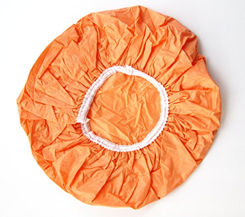 Shower Cap Orange Durable Great for All Hair Length - color: Orange