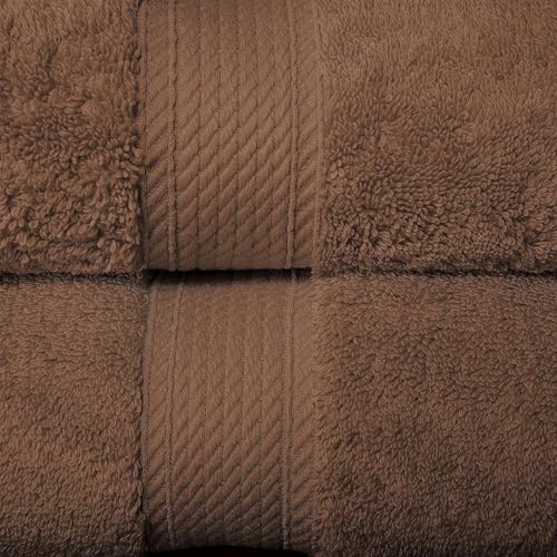 Superior Egyptian Cotton Ultra Plush & Absorbent, 10 Piece Set, Chocolate | Quick Dry, Soft Luxury Towel Set, Bath Essentials, Guest Bath, Spa, 2 Bath, 4 Hand, 4 Face Towels, Madeline Towels - color: Chocolate, size: 10-Piece Towel Set