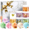 Gifts for Women & Men, Birthday Gifts - 15 Pcs Luxurious Spa Gift Set Bath and Body Gift Set for Mom Dad | Perfect Valentines Day, Christmas, Mothers Day with 6 x 150g Bath Salt 6 x 100g Bath Bomb
