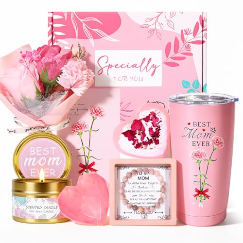 Gift for Mom Birthday Gifts for Mom From Daughter Son Thank You Gift Idea Mother's Birthday Presents Happy Mothers Day Unique Grateful Gifts Best Mom Ever Pink