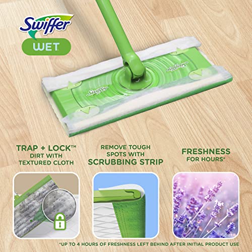 Swiffer Sweeper Wet Mopping Cloths with Febreze Freshness, Lavender Vanilla & Comfort, 24 Count (Pack of 2) - size: 24 Count (Pack of 2)