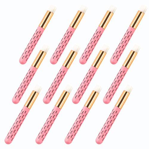 10 Pcs Cute Pink Lash Cleanser Brushes Lash Shampoo Brushes for Eyelash Extensions Cosmetic Brushes Peel Off Blackhead Brush Remover Tool Nose Cleaning Washing Brush - color: PINK