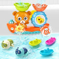 Baby Bath Toys Toddlers 1-3 Bear Kids Bath Tub Toys with 2 Turtle Swimming Wind up Water Toys & 3 Floating Boat Bathtub Toys for Infants Boys Girls 18+ Months Gifts Box Set - style: Turtles and bear
