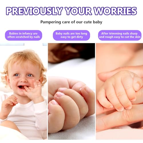 Qunlions life Baby Nail Trimmer Electric, 6 in 1 Rechargeable Baby Nail Clippers Manicure Set Grooming Kit for Toddler Infant or Adults (Purple) - color: Rechargeable-purple