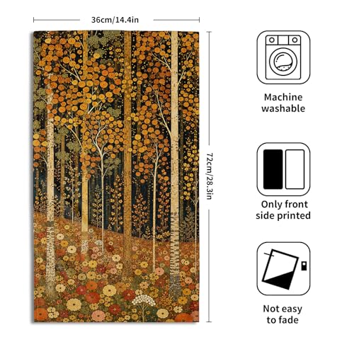 Fall Orange Red Floral Hand Towels for Bathroom 14.4x28.3 Inch | Leaf，Set of 2，Polyester Cotton，Breathable，for Thanksgiving Autumn Holiday Kitchen Hotel Gym Decor - color: Fall Red
