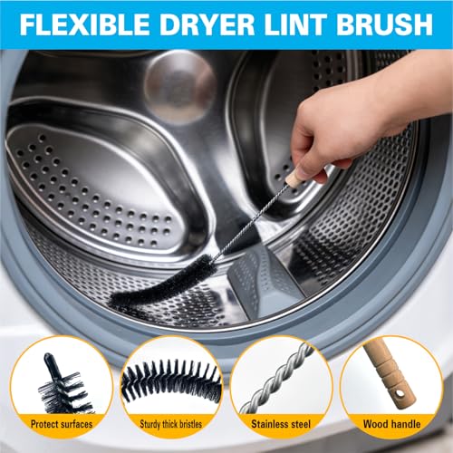 13Pcs Deep Crevice Cleaning Brush Set with Flashlight Gloves & Drain Brush - Dryer Vent Cup Lid Straw Gap Cleaning Tools Professional Cleaning Supplies - color: 13-pack