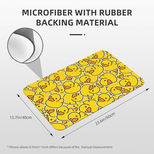 Cute Rubber Ducks Bath Mat Rugs 15.7x23.6 in, Yellow Cartoon Ducky Diatomaceous Earth Bathroom Rug Rubber Non-Slip Absorbent Bathroom Mat for Bathroom Kitchen Floor, Tub and Shower Sink - color: Ducks