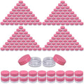 Houseables Sample Containers, Lip Balm Containers, Sample Jars, Mini Jars with Lids, Small, Empty, Makeup, Powder, Gloss, Cosmetic, Tiny, Chapstick, Dab, Wax, Scrub, Little, Pink Plastic 3 Gram, 200PK - color: Pink, size: 200 Pack