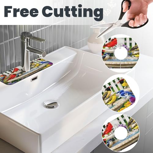 Bird Kitchen sink faucet pad, strong water absorption, anti slip, easy to clean, very suitable for splash and drip prevention, suitable for kitchens and bathrooms - color: Bird