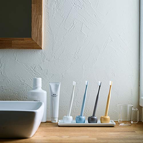 Muji White Porcelain Toothbrush Stand - color: White