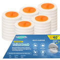 Pack of 40 Disposable Toilet Brush Refills, Designed Exclusively for Automatic pop-up Toilet Brushes. Toilet Brush Refills (Ocean Scent). Not Compatible with Electric Toilet Brushes.(40white) - color: 40white