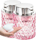 Malachi Foaming Hand Soap Dispenser, Refillable Clear Glass Foam Pump Bottle for Hand Soap, Dish Soap, Body Wash, Shampoo, Facial Cleanser & Baby Wash, Multi‑use for Bathroom, Kitchen & Commercial Use - color: Diamond Pink -2